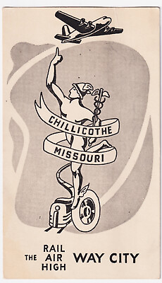 #ad MISSOURI CHILLICOTHE RAIL AIR HIGHWAY CITY 1948 TO JOAN SAUKOVIC LYONS ILLINOIS. $12.99