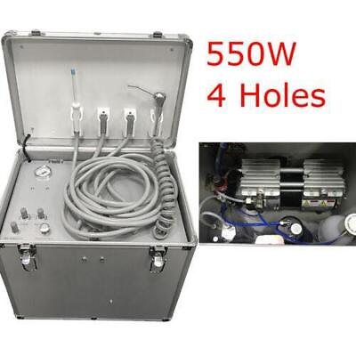 #ad Hospital Dental Unit Oiless Air Compressor 3 Way Syringe High Suction 4 Hole $549.00