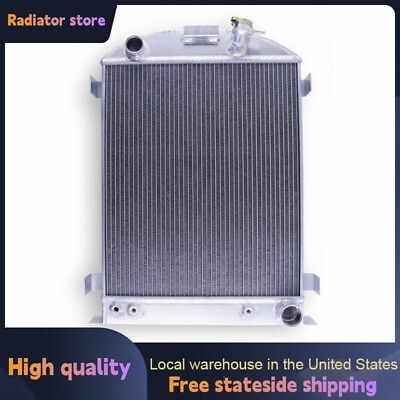 #ad 3 Rows Aluminum Radiator For 1932 Ford Hi Boy Hot Rod Chevy Engine V8 AT MT $117.49