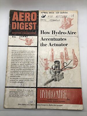 #ad Aero Digest Magazine April 1953 $16.20