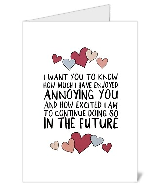 #ad FUNNY Valentine#x27;s Day Card Anniversary Card Wife Husband Birthday Card CUTE❤️ $7.99