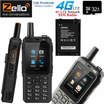 #ad 4G LTE Android Rugged Waterproof Smartphone Zello PTT Walkie Talkie Radio 32GB $127.74