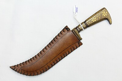 #ad Work Gold Knife Dagger Blade Steel Sikh Kirpan Handmade Vintage Bidaree A628 $300.00