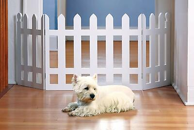 #ad Folding Picket Pet Fence Home Indoor Outdoor Expanding Dog Safety Gate $43.69