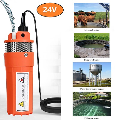 #ad 24Volt Solar Deep Well Water Pump Submersible Water Pump Pond Irrigation Farm $80.74