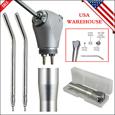 #ad Dental 3 Way Air Water Spray Triple Syringe Handpiece w 2 Nozzles Tips Tubes CE $8.90