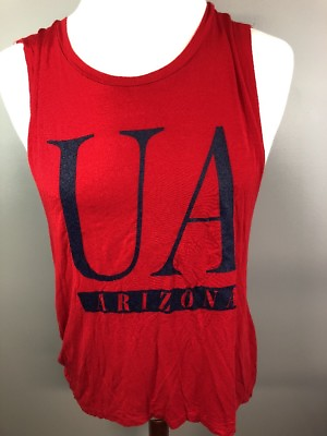 #ad NEW NCAA UA University of Arizona Medium M Venley Sleeveless Red Shirt NWT $14.99