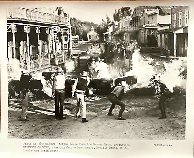 #ad 1958 Black amp; White Photo of a Action Scene in the Western Badman#x27;s Country $10.00