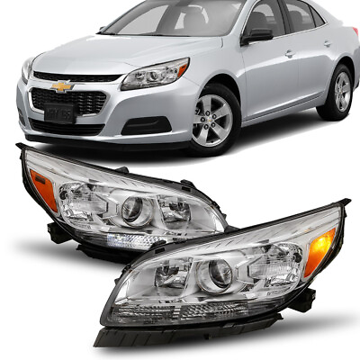 #ad Driver amp; Passenger Projector Headlights Headlamps For 2013 2015 Chevy Malibu $150.79