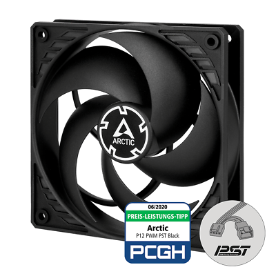 #ad ARCTIC P12 PWM PST Black 120 mm PC Case Fan 4 PIN PWM Sharing Technology $9.29