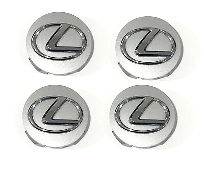 #ad 4PCS 62MM Wheel Center Hub Caps for LEXUS Silver amp; Chrome Badge Logo 42603 30590 $17.99