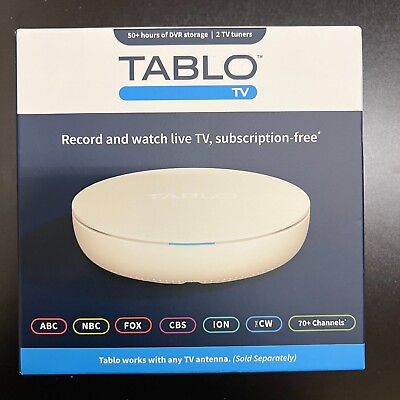 #ad Tablo 4th Gen 2 Tuner 128GB Over the Air DVR amp; Streaming Player White $94.99