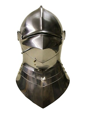 #ad Medieval Knight Tournament Close Armor Helmet Warrior Cosplay Helmet Replica $158.00