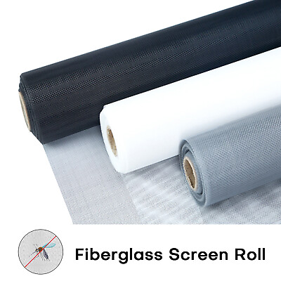 #ad Window Fiberglass Screen Replacement Porch Patio Screen Mesh Roll DIY Custom $47.99
