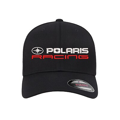 #ad Polaris Racing Logo Embroidered Flexfit Fitted Ball Cap $23.99