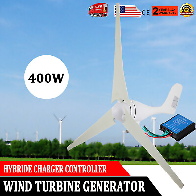 #ad Wind Turbine Generator 400W DC 12V With Charge Controller Low Wind Speed Start $115.50