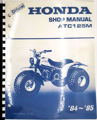 #ad Factory Service Shop Manual Repair 84 85 Honda ATC125M COMB BOUND $25.00