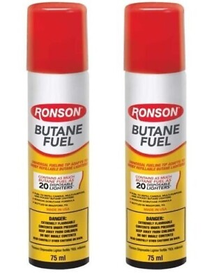#ad 2 Cans Ronson 75ml Ultra Fuel for All Butane Lighters $9.40