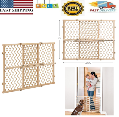 #ad Pet Dog Gate Child Baby Safety Puppy Cat Door Expandable Barrier Plastic Fence $19.97