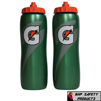 #ad Gatorade 32 Oz Contour Squeeze Sport Water Bottle Workout Fitness 2 Pack $12.95