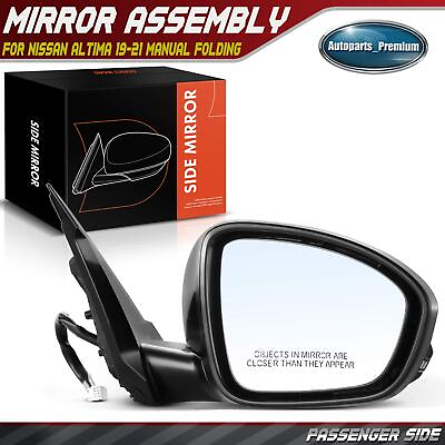 #ad Right Passenger Black Power Heated Mirror w 6 Pins for Nissan Altima 2019 2021 $60.99