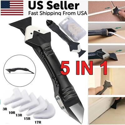 #ad 5in1 Silicone Scraper Caulking Grouting Sealant Finishing Clean Remover Tool Kit $5.66