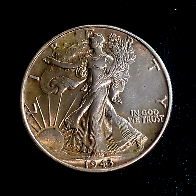 #ad 1943 Walking Liberty Half Dollar US Coin $69.99