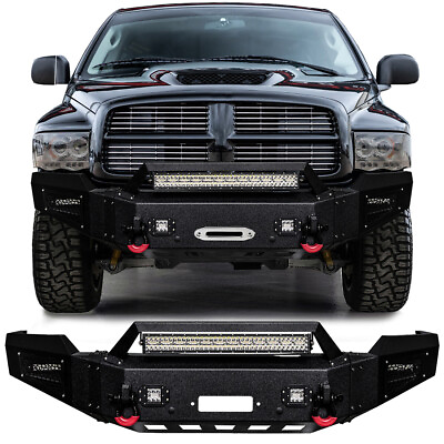 #ad Vijay For 2003 2005 Dodge Ram 2500 3500 Front Bumper with Winch Plate amp;LED Light $829.99