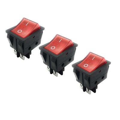 #ad RANIT 3Pcs Rocker Power Switch 16A 250V AC 4 Pin 2 Position ON Off Power Switch $15.08