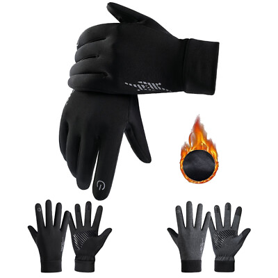 #ad Winter Thermal Cycling Gloves Non slip Touch Screen Softshell Bike Riding Gloves $14.39