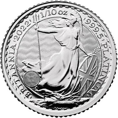#ad 2022 £10 Great Britain 1 10 oz .9995 Fine Platinum Britannia Coin BU In Stock $133.99