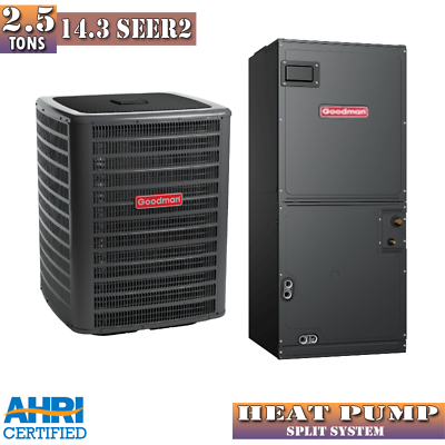 #ad 2.5 Ton 14.3 SEER2 Goodman Ducted Central Air Heat Pump AC Split System B NEW $3299.00