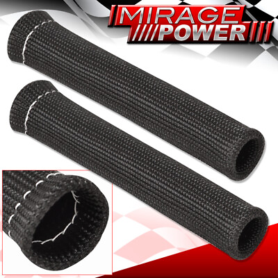 #ad For Dodge Heat Shield Wrap Slip On Spark Plug Wire Insulator Truck SUV Kit Black $14.99