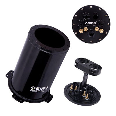 #ad OSIAS Fuel Surge Tank 2.8L For Single or 2.6L For Dual 39 40mm Pumps 8AN Ports $159.99