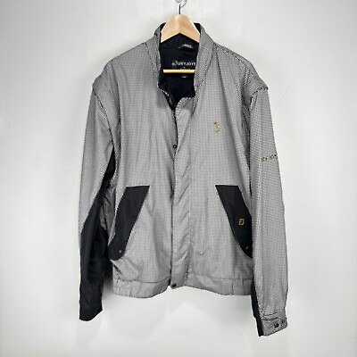 #ad FootJoy DryJoys Convertible Rain Jacket Vest Men Large White Black Athens CC $31.78