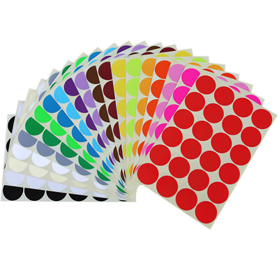 #ad Colored Dot Circular Sticker Color Label 13Mm Sealing Adhesive Label $4.50