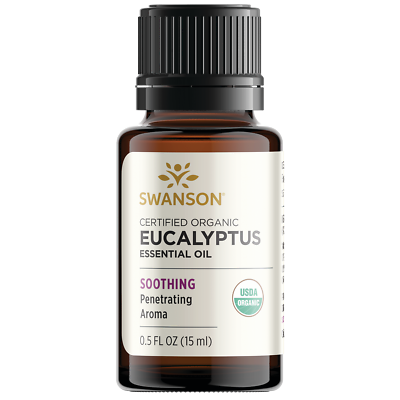 #ad Swanson Aromatherapy Certified Organic Eucalyptus Essential Oil 0.5 fl oz Liquid $13.90