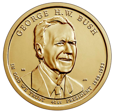 #ad 💰 2020 D Presidential George H.W. Bush $1 Coin Program UNC coin US mint $2.95