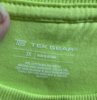 #ad 2X TEK Women’s Fleece Shirt Long Sleeve Green Apple Color. 60 40 Cotton Poly. $30.00