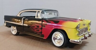 #ad 1955 CHEVY BEL AIR Street Rod Version FLAME Style 1:24 Scale DIECAST Vehicle $34.99