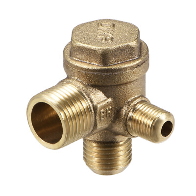 #ad Air Compressor Check Valve 90 Degree Male Threaded Brass M10xM14xPT3 8 $14.82