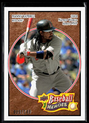 #ad Manny Ramirez 2008 Upper Deck Baseball Heroes #22 Brown SN149 $4.99