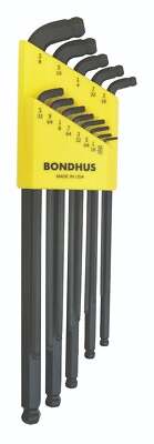 #ad Bondhus Stubby Dual Double Ball End Hex L Wrench Set Standard SAE Inch USA 67037 $27.99