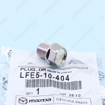 #ad New Genuine OEM Mazda Engine Oil Pan Drain Plug 3 5 MX 5 MIATA CX 7 LFE5 10 404 $12.10