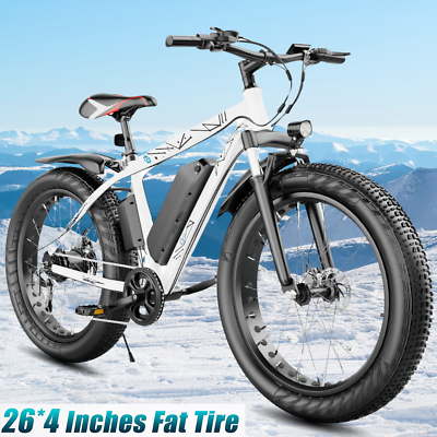 #ad 500W 48V Electric Bike 26in Mountain Bicycle Adults Fat Tire Ebike w.LCD Display $692.09