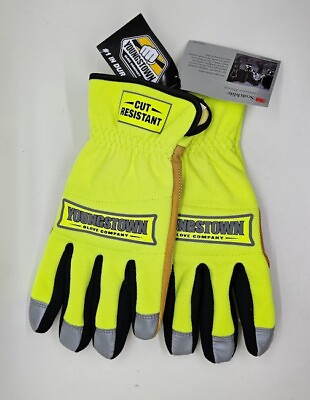 #ad Youngstown Cut Resistant Safety Lime Hybrid Glove 12 3190 10 XL L 2XL Med..New $15.95
