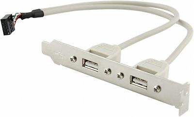 #ad 2 Port USB 2.0 Rear Panel Expansion Bracket to Motherboard USB Header $4.75