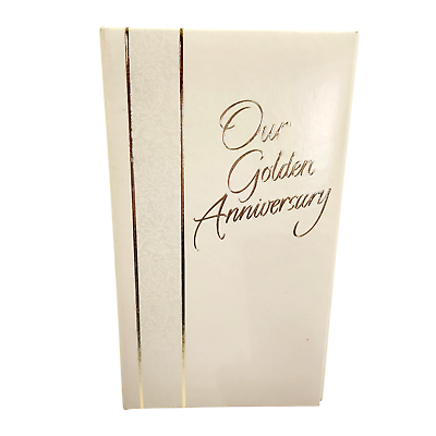 #ad Vintage Hallmark Our Golden Anniversary Photo Picture Album Book $16.19