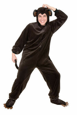#ad Monkey Adult Halloween Costume Jungle Circus Animal Brown Unisex Plus Size 1X $62.95