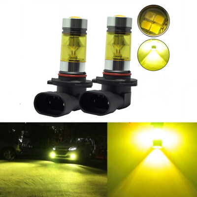 #ad 2x Fog Lights For FORD Mustang GT 2005 2012 H10 9145 100W Yellow LED Lamps $10.29